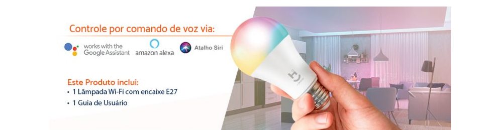  Lâmpada LED Inteligente Wi-Fi 10W - Geonav Home Intelligence HISBE27 
